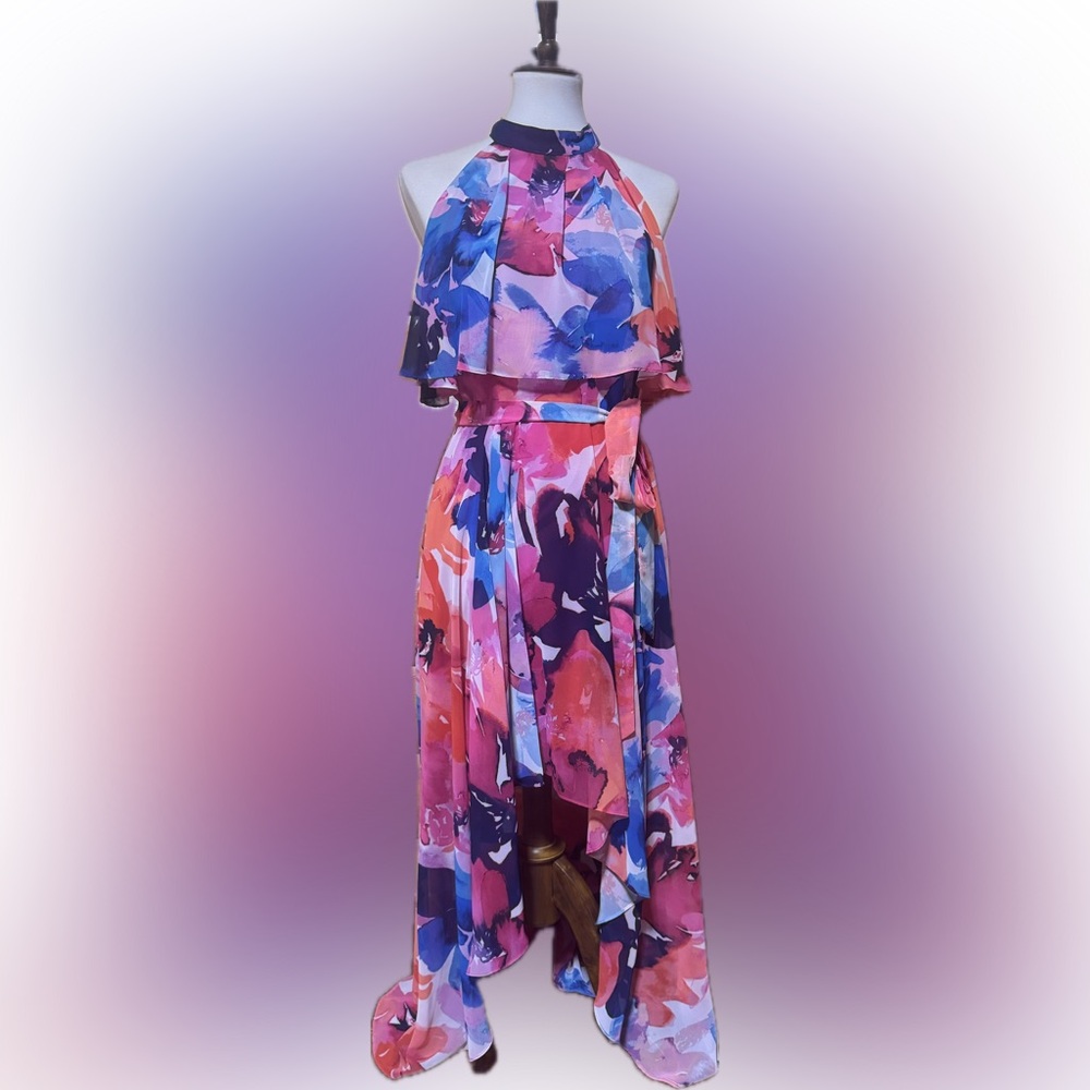 Eliza J Multicolor High Low Dress